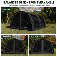 Tente pneumatique Coody 17.2 Familia Pro Air - Noire, imperméable, directement de l'usine, tente gonflable pour le camping en plein air