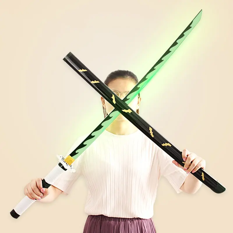 Katana de Demon Slayer, espada de madera, 104cm, colección de Cosplay, Kamado Tanjirou, Katana de Demon Slayer realista segura