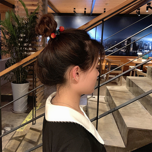 ยางรัดผมสไตล์เกาหลีแบบร้อนแรง ยางรัดผมเชอร์รี่ - Product Image 5