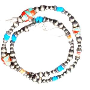 Collares de piedra grande turquesa Natural, joyería - Product Image 2