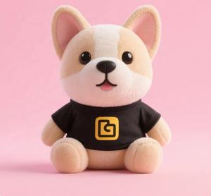 Custom Knuffel Schattige Pluche Hond Speelgoed Corgi Shiba Inu Pluche Speelgoed Met Logo T-Shirt Plushie - Product Image 3