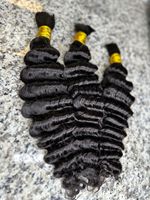 Rambut Manusia Basah dan Bergelombang untuk Kepang Tanpa Sambungan, Rambut Manusia Bergelombang Dalam untuk Kepang, Vendor Grosir Ekstensi Rambut Bundel