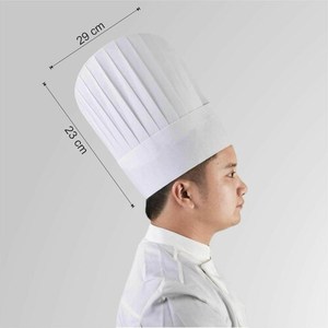 Haixin tùy chỉnh nhà hàng mũ chất lượng cao dùng một lần giấy nấu ăn tóc nhà bếp đầu bếp thức ăn gia súc mũ với đường màu Đỏ - Product Image 4