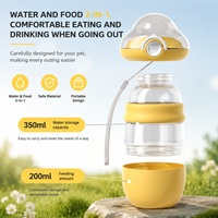Botella de Agua Portátil 2 en 1 para Perros con Contenedor de Comida, Dispensador de Agua para Mascotas a Prueba de Fugas para Paseos y Viajes, con Logotipo Personalizado