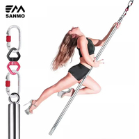 Poteau de pole dance aérien 2M, équipement portable de fitness en suspension pour studio de danse, pole fitness et soirées en club