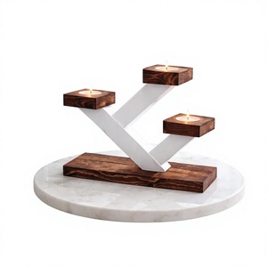 Rectangle Wooden Handmade <b>Christmas</b> <b>Tea</b> <b>Light</b> Candle Holder Durable Eco Friendly Home Decoration - Product Image 2