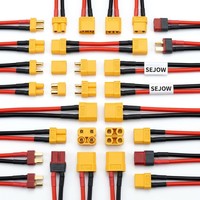 SEJOW FPV Stromanschluss-Komplettset XT30 XT60 XT90 T-Stecker Vergoldete Silikonkabel OEM Großpackung RC