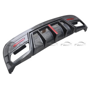 Carbon Fiber Rear Bumper Lip Sword Fins Spoiler Winglet <b>Diffuser</b> for Mercedes Benz GLA Class X156 GLA45 AMG 2013-2019 - Product Image 4