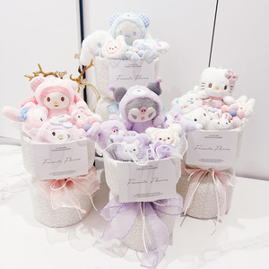 Bouquet de fleurs en peluche douce de qualité supérieure, cadeau unique pour les couples, cadeau de rendez-vous galant - Product Image 2
