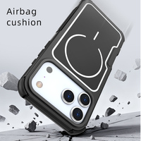 Nouvelle Arrivée 2026 – Coque de Téléphone de Luxe Antichoc à Chargement Magnétique Sans Fil avec Plaque Remplaçable pour iPhone 17 Pro