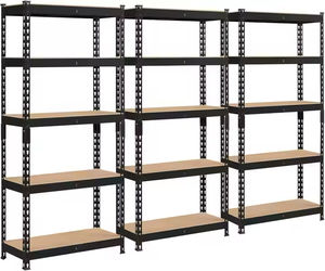 NINGSHUO Étagères en Métal Légères de 150cm pour Garage 4 à 5 Niveaux avec Panneau Métallique - Product Image 2