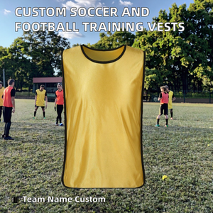 Customize Men's Adult Soccer & Football <b>Training</b> Vest <b>Bibs</b> 100% Polyester Striped Pattern - Product Image 2