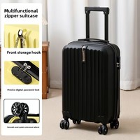 Valise à roulettes 20 pouces en PP avec fermeture éclair, idéale pour les voyages d'affaires, bagage cabine léger, directement de l'usine, parfaite pour les déplacements professionnels