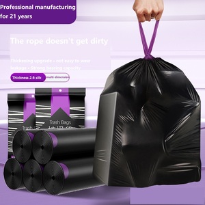 Tùy Chỉnh Thân Thiện Với Môi Đen Tái Chế Túi Rác, Heavy-Duty Nhựa Dây Kéo Túi Gravure In Ấn Biểu Tượng Tùy Chỉnh - Product Image 3