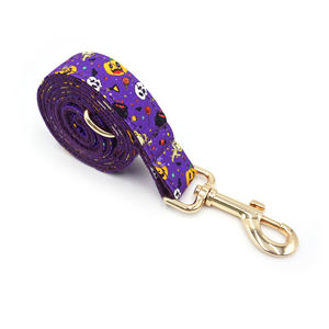 Collar de perro de servicio impreso personalizado de fábrica 2024, soporte de correa, Collar de mascota Animal, collar y correa de perro de Halloween - Product Image 5