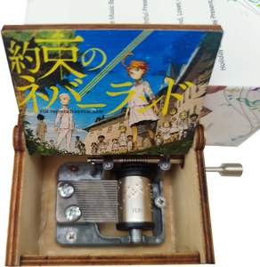 Caja de música personalizada al por mayor The Promised Neverland, caja de música de madera con patrón de estilo múltiple para niñas, niños, hermanas - Product Image 5