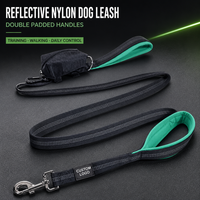 Collier d'entraînement pour animaux de compagnie en nylon avec rubans réfléchissants, fermeture auto-agrippante et étiquette personnalisée pour l'obéissance en extérieur