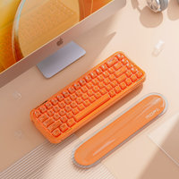Modo de conexión BT 86 teclas 2,4G Teclado inalámbrico con cable de tres modos Teclado portátil de membrana de oficina Teclado recargable