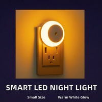 Veilleuse LED intelligente avec capteur de mouvement-Applique murale ABS enfichable blanc chaud pour chambre à coucher maison cuisine salle de bain hôtel