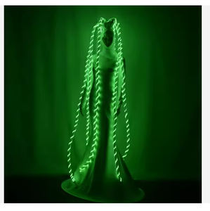 Abito <span class=keywords><strong>da</strong></span> <span class=keywords><strong>Sirena</strong></span> con Trecce Lunghe Luminose a LED in Spandex/Cotone, Costume Unisex per Adulti per Spettacoli, Discoteche e Halloween - Product Image 5