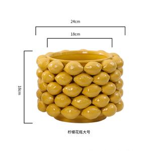 زهرية طاولة سيراميك حديثة فاخرة تصميم زهور فريد من الطين ديكور المنزل للزفاف صالون ديكور المنزل الزفاف محور الزفاف - Product Image 4