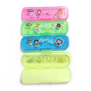 Estuche escolar de plástico personalizado para niños y estudiantes, caja de lápices de papelería con forma de crayón bonita - Product Image 4