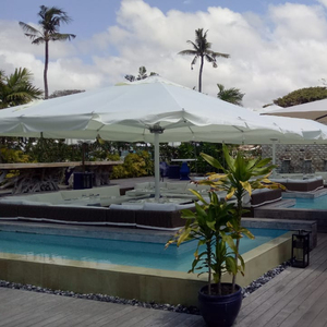 Sombrilla resistente al viento para piscina de hotel, sombrilla de gran resistencia para <span class=keywords><strong>Patio</strong></span>, hotel, <span class=keywords><strong>patio</strong></span>, con borla, para jardín y aire libre
