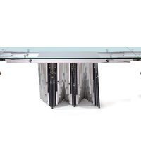 Table à manger extensible Puruo, moderne, pliable, directement de Chine, meubles, plateau en pierre frittée ou en verre trempé, ensemble de table à manger