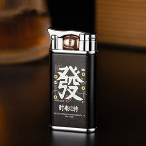 Encendedores de Gas de Metal grabados personalizados, accesorios para fumar a prueba de viento de arco, inimitables para regalos de negocios al aire libre - Product Image 6