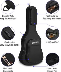 Muestra Gratuita, Fábrica de Origen, Admite OEM, Fundas para Guitarra Acústica y Clásica de Tela Oxford Impermeable de Algodón de 38-41 Pulgadas - Product Image 6