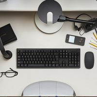 Clavier filaire USB à membrane CMK-200 à 104 touches, noir, anglais/arabe, personnalisable, design traditionnel, étanche, pour la maison et le bureau