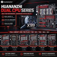 HUANANZHI Motherboard Dual CPU LGA 2011-3 X99 C612 E-ATX Server Mainboard Mendukung E5 V3 V4 8 16 DDR4 DIMM