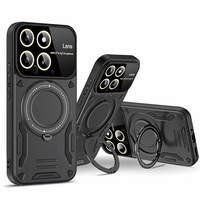 Étui de mode pour Xiaomi 14 Pro avec anneau béquille 13T grande fenêtre housse antichoc pour Redmi 13C NOTE12 PRO étuis