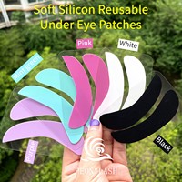 Patchs en silicone réutilisables pour le contour des yeux, protections pour rehaussement et teinture des cils, patchs souples en silicone pour rehaussement des cils, pour salon et usage domestique DIY