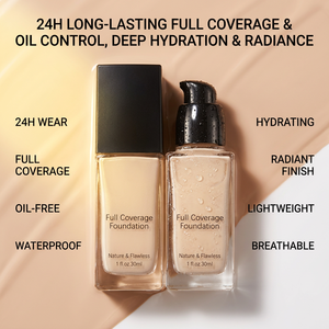 Base <span class=keywords><strong>de</strong></span> Maquillaje OEM <span class=keywords><strong>de</strong></span> Alta Cobertura, Crema Correctora <span class=keywords><strong>de</strong></span> Larga Duración 24H, Acabado Mate Sin Aceite, Resistente al Agua, Logotipo Personalizable - Product Image 4