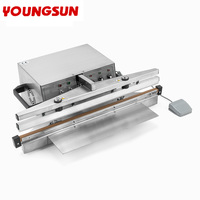 YOUNGSUN Table Style Semi Automatique Industrielle Chaleur Impulsion Sac En Plastique Pied Portable Scellant Pédale Machine De Scellage