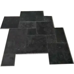 높은 품질 블랙 석회암 프랑스어 패턴 바닥 타일