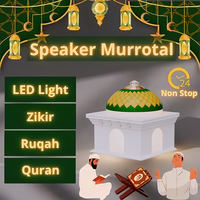 Lampu LED Bentuk Masjid dengan Speaker Al-Quran, Kontrol Sentuh, Lampu untuk Murottal Ruqyah Zikir, Hadiah Ramadhan Muslim