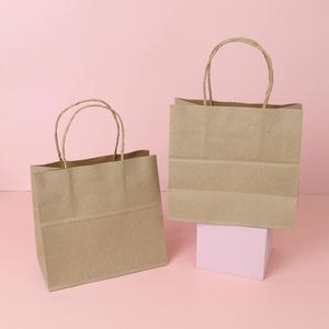 Bolsa de papel Kraft marrón de alta calidad ecológica XL tamaño 18x9,5x15,5 cm con asas 20/40FT estándar de Tailandia 0204025 - Product Image 2