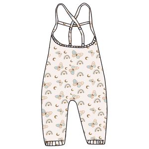 Romper de Algodón para Bebés Niñas, Modelo Leo X Negro, Personalización de Fábrica OEM/ODM, Estampado Hawaiano, Verano - Product Image 3