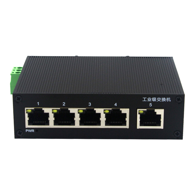IP40 High Temperature 5 Port 10/100/1000Mbps Industrial Switch 5 Port Gigabit Din Rail Ethernet Industrial Switch