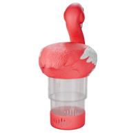 Flotteur distributeur de chlore pour piscine en forme de flamant rose, en plastique vinyle, pour piscine et spa, à libération réglable