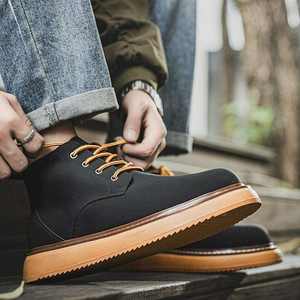 Botas Chukka de Moda, Estilo Primavera 2026, Botas de Trabajo con Suela Gruesa, Zapatos de Cuero Sencillos y Versátiles para Hombre - Product Image 5