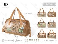 Kabibala Cartoon Print Handbag Long Strap Casual <b>Tote</b> Women Daily Use Microfiber Synthetic Leather - Product Image 1