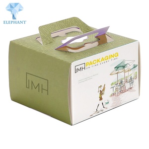 Caja de Pastel Personalizada con Ventana y Asa de Papel para Cumpleaños, Impresa a Medida, de 6, 8, 12 Pulgadas, 10x10 - Product Image 4