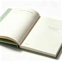Journal de lecture personnalisé à couverture rigide A5 120GSM 52 pages pour les amateurs de livres