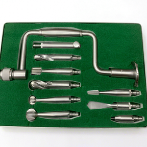 Ensemble de perceuses Hudson Brace, 7 pièces, acier inoxydable durable, instruments chirurgicaux de classe II, certifiés ISO13485, certifiés CE - Product Image 1