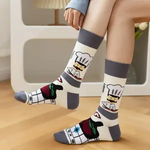 Quentin High Quality Women Cotton Logo Happy Socks Wholesale Factory Funny Dress Socks Colorful Novelty Skate Fashion Lady Socks