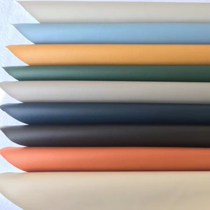 Patrón en relieve sin solventes de cuero <span class=keywords><strong>PU</strong></span> elástico a base de agua de 1,0mm sin DMF para coche, automóvil, sofá, silla, muebles, uso Interior - Product Image 1