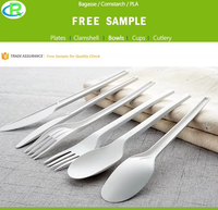 Couverts en plastique épais de haute qualité, cuillère en plastique, couverts réutilisables en plastique, couverts en plastique jetables transparents avec emballage individuel